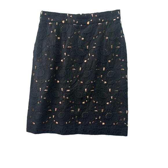 J.Crew Collection Black Lace Pencil Skirt – Size 00 - Picture 1 of 6